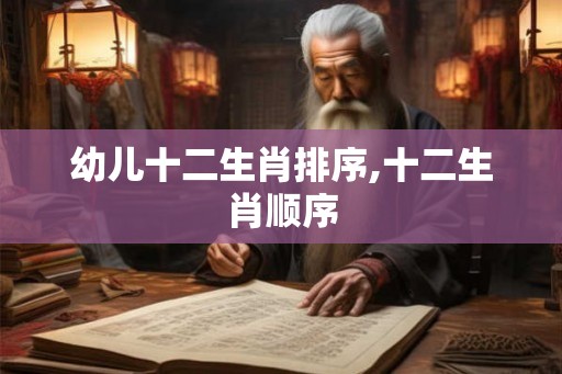 幼儿十二生肖排序,十二生肖顺序