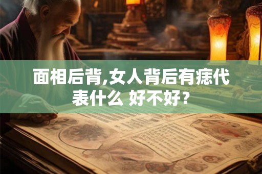 面相后背,女人背后有痣代表什么 好不好？