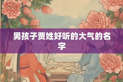 男孩子贾姓好听的大气的名字 男孩子贾姓好听的大气的名字