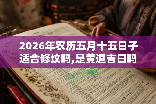 2026年农历五月十五日子适合修坟吗,是黄道吉日吗？