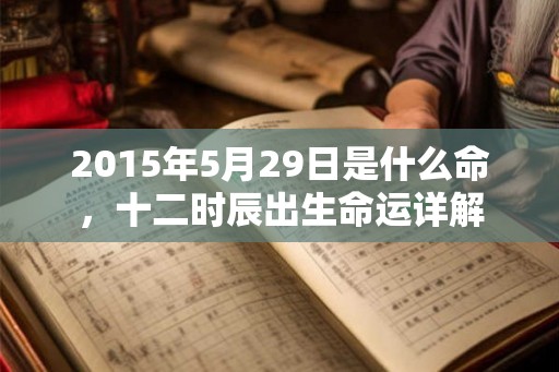 2015年5月29日是什么命，十二时辰出生命运详解