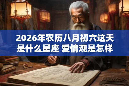 2026年农历八月初六这天是什么星座 爱情观是怎样的