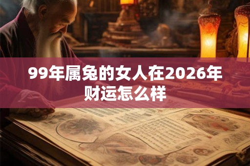 99年属兔的女人在2026年财运怎么样
