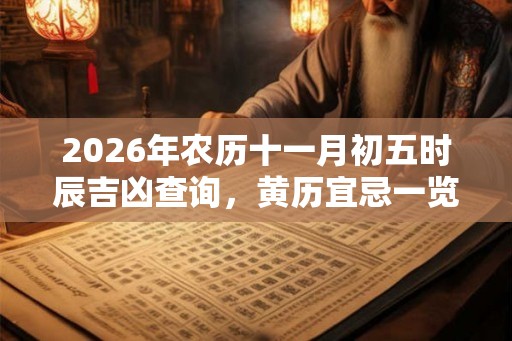 2026年农历十一月初五时辰吉凶查询，黄历宜忌一览表
