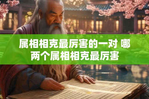属相相克最厉害的一对 哪两个属相相克最厉害
