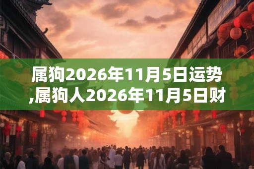 属狗2026年11月5日运势,属狗人2026年11月5日财运,生肖狗2026年11月5日运势