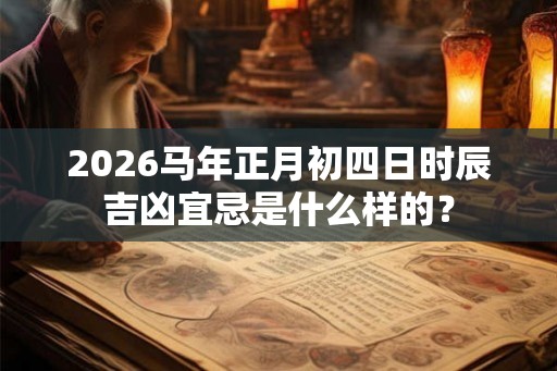 2026马年正月初四日时辰吉凶宜忌是什么样的？