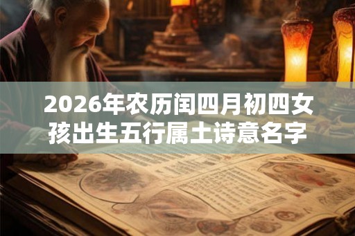 2026年农历闰四月初四女孩出生五行属土诗意名字 2026年农历闰四月初四女孩出生五行属土诗意名字