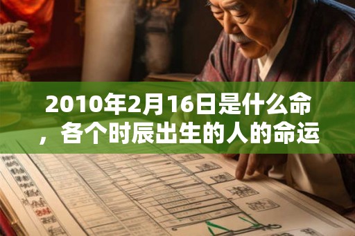 2010年2月16日是什么命,各个时辰出生的人的命运 2010年2月16日是什么命,各个时辰出生的人的命运