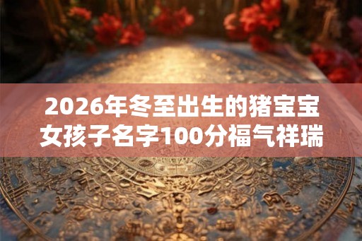 2026年冬至出生的猪宝宝女孩子名字100分福气祥瑞取名！