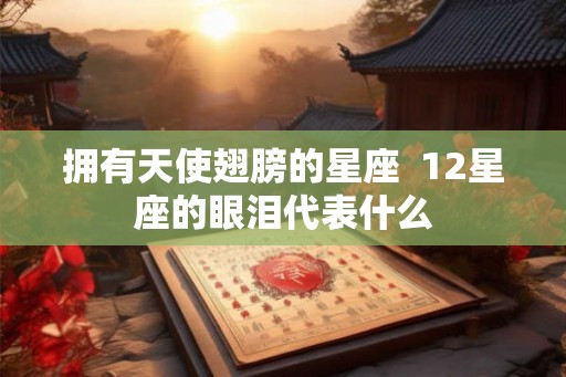 拥有天使翅膀的星座  12星座的眼泪代表什么