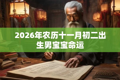 2026年农历十一月初二出生男宝宝命运