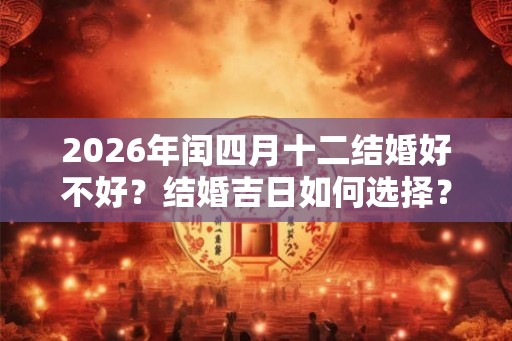 2026年闰四月十二结婚好不好?结婚吉日如何选择? 2026年闰四月十二结婚好不好?结婚吉日如何选择?