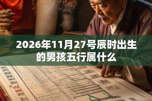 2026年11月27号辰时出生的男孩五行属什么
