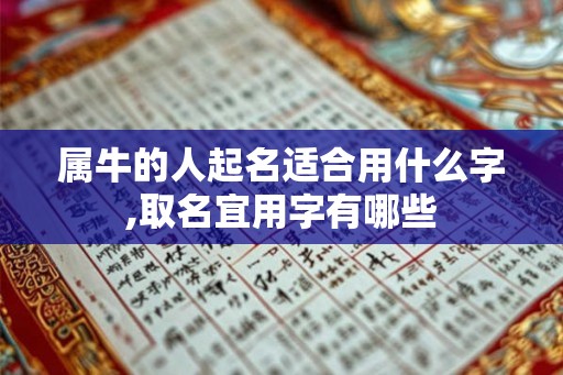 属牛的人起名适合用什么字,取名宜用字有哪些