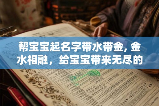 帮宝宝起名字带水带金, 金水相融，给宝宝带来无尽的好运