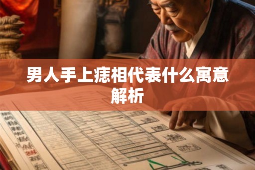 男人手上痣相代表什么寓意解析