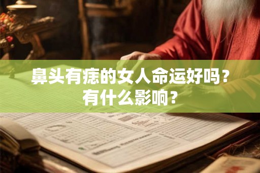 鼻头有痣的女人命运好吗？有什么影响？