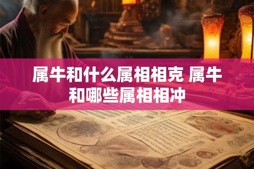 属牛和什么属相相克 属牛和哪些属相相冲