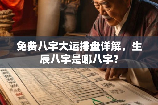 免费八字大运排盘详解，生辰八字是哪八字？