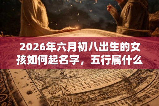 2026年六月初八出生的女孩如何起名字，五行属什么