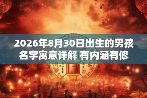 2026年8月30日出生的男孩名字寓意详解 有内涵有修养的男孩名字大全