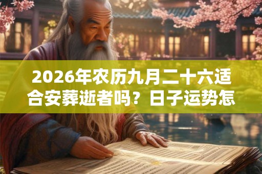 2026年农历九月二十六适合安葬逝者吗？日子运势怎么样？