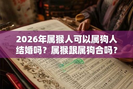 2026年属猴人可以属狗人结婚吗？属猴跟属狗合吗？