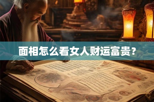 面相怎么看女人财运富贵？