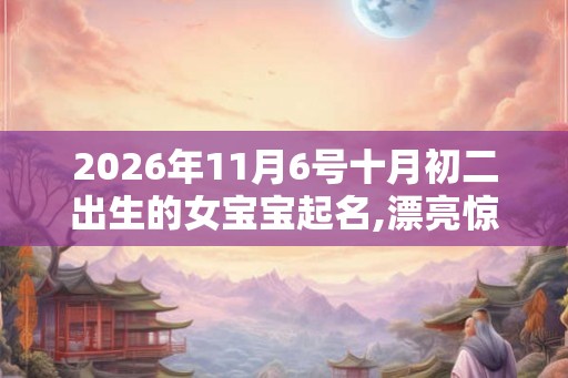 2026年11月6号十月初二出生的女宝宝起名,漂亮惊艳 2026年11月6号十月初二出生的女宝宝起名,漂亮惊艳