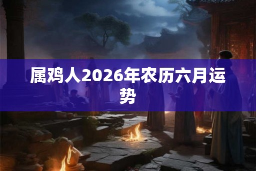属鸡人2026年农历六月运势 属鸡人2026年农历六月运势