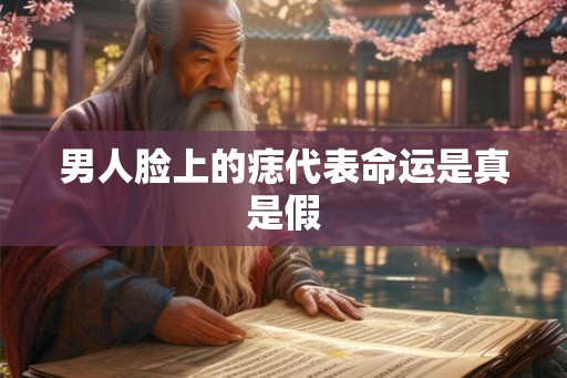 男人脸上的痣代表命运是真是假