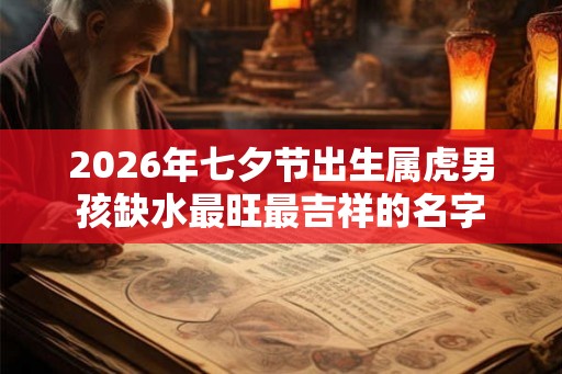 2026年七夕节出生属虎男孩缺水最旺最吉祥的名字
