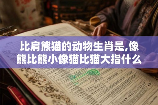 比肩熊猫的动物生肖是,像熊比熊小像猫比猫大指什么动物 比肩熊猫的动物生肖是,像熊比熊小像猫比猫大指什么动物