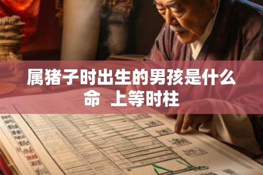 属猪子时出生的男孩是什么命  上等时柱