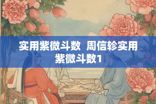 实用紫微斗数  周信轸实用紫微斗数1