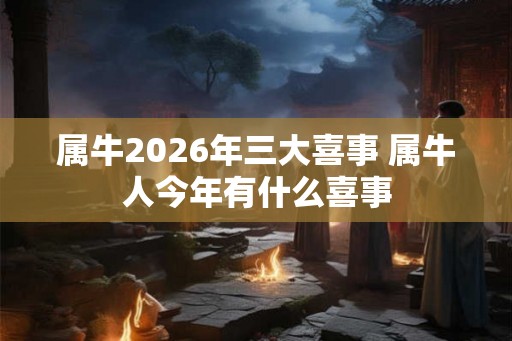 属牛2026年三大喜事 属牛人今年有什么喜事 属牛2026年三大喜事 属牛人今年有什么喜事
