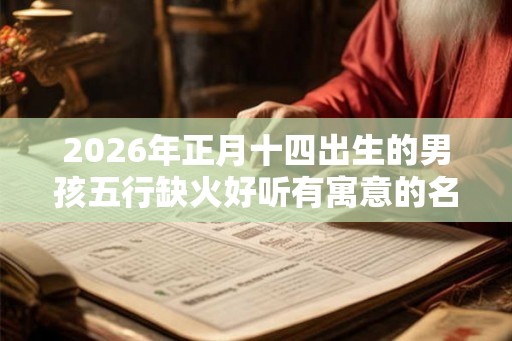 2026年正月十四出生的男孩五行缺火好听有寓意的名字精选