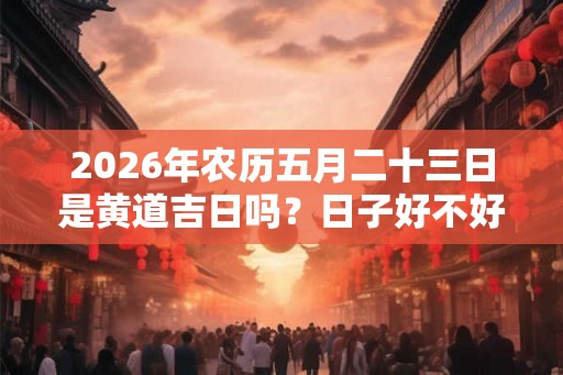 2026年农历五月二十三日是黄道吉日吗？日子好不好？