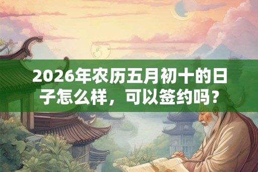 2026年农历五月初十的日子怎么样，可以签约吗？