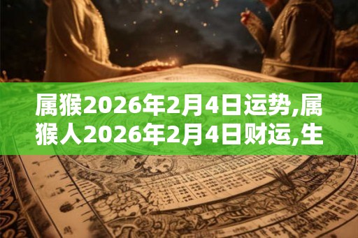 属猴2026年2月4日运势,属猴人2026年2月4日财运,生肖猴2026年2月4日运势 属猴2026年2月4日运势,属猴人2026年2月4日财运,生肖猴2026年2月4日运势