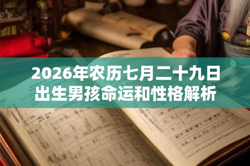 2026年农历七月二十九日出生男孩命运和性格解析 2026年农历七月二十九日出生男孩命运和性格解析