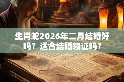 生肖蛇2026年二月结婚好吗？适合结婚领证吗？