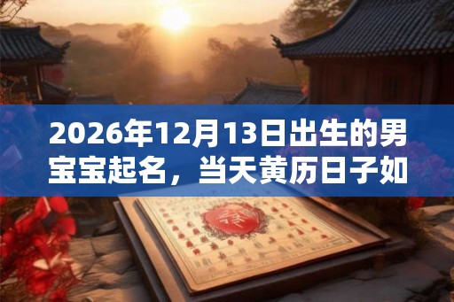 2026年12月13日出生的男宝宝起名，当天黄历日子如何？