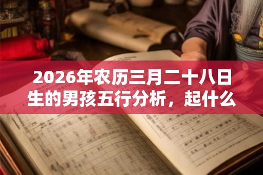 2026年农历三月二十八日生的男孩五行分析，起什么名字好？