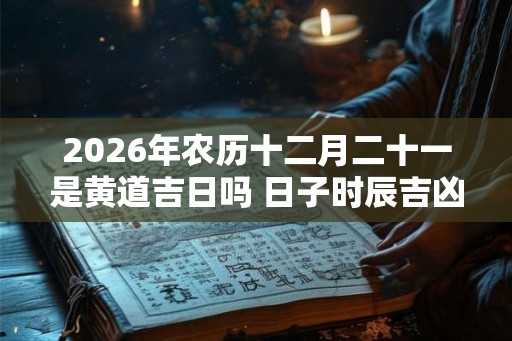 2026年农历十二月二十一是黄道吉日吗 日子时辰吉凶