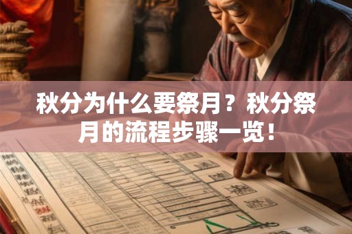 秋分为什么要祭月？秋分祭月的流程步骤一览！