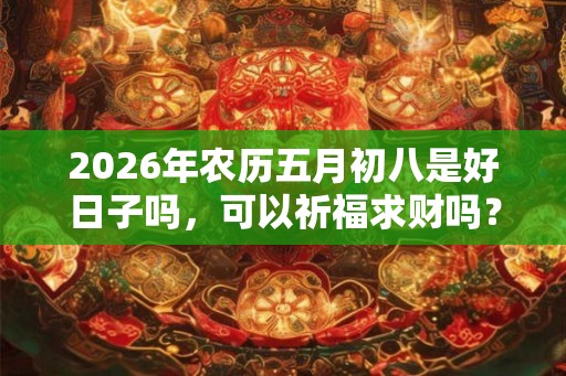 2026年农历五月初八是好日子吗，可以祈福求财吗？