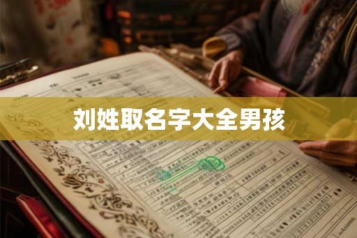 刘姓取名字大全男孩