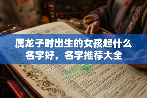 属龙子时出生的女孩起什么名字好，名字推荐大全
